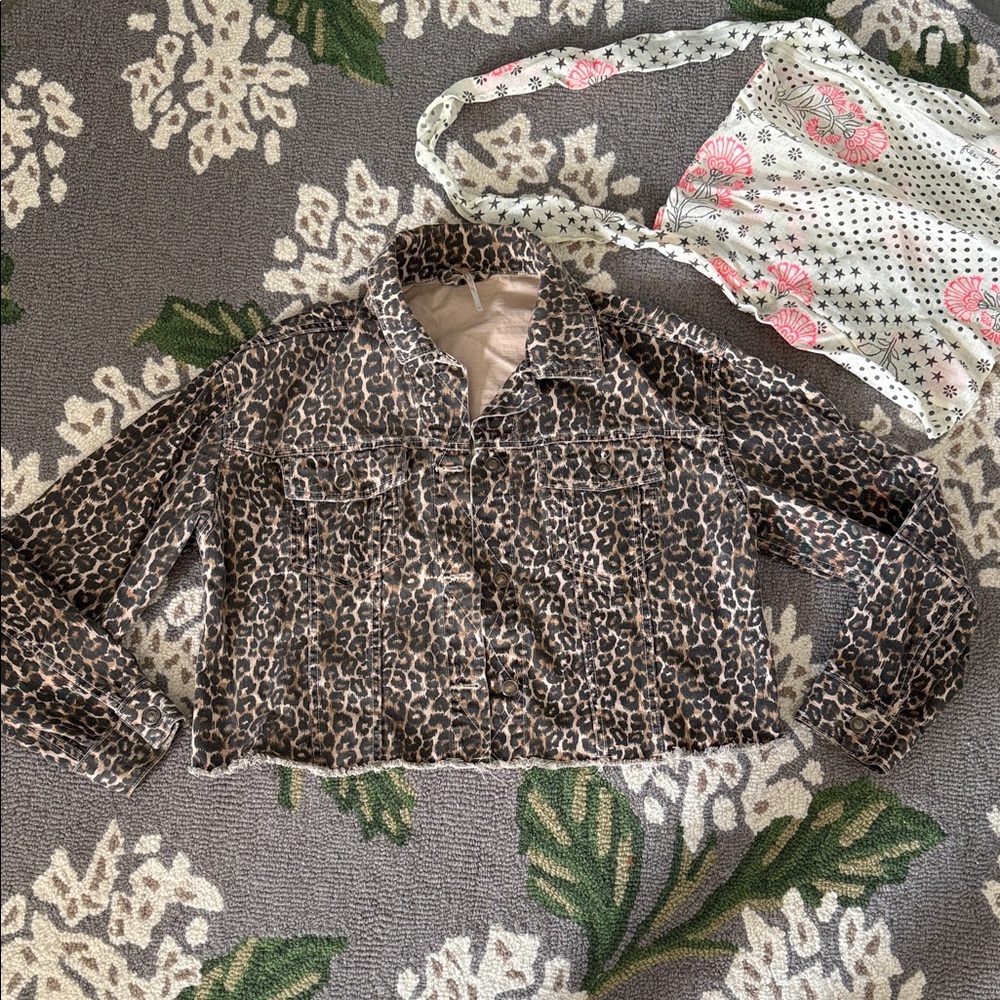 Free People Animal Print Jacket